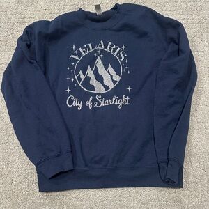 Gildan Dark Blue Velaris Graphic Sweatshirt